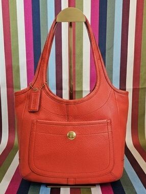 Coach Legacy Lining Ergo Coral 2007 Shoulder Bag EUC